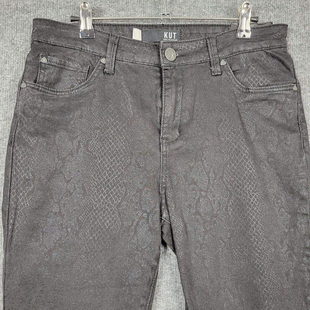 KUT FROM THE KLOTH Black Snake Mia High Rise Ankle Toothpick Skinny Jeans SIZE 8 - Picture 5 of 16